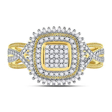 Load image into Gallery viewer, Radiant Brilliance Diamond Cluster Ring - Splendid Jewellery
