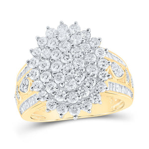 Radiant Brilliance Diamond Cluster Ring - Splendid Jewellery