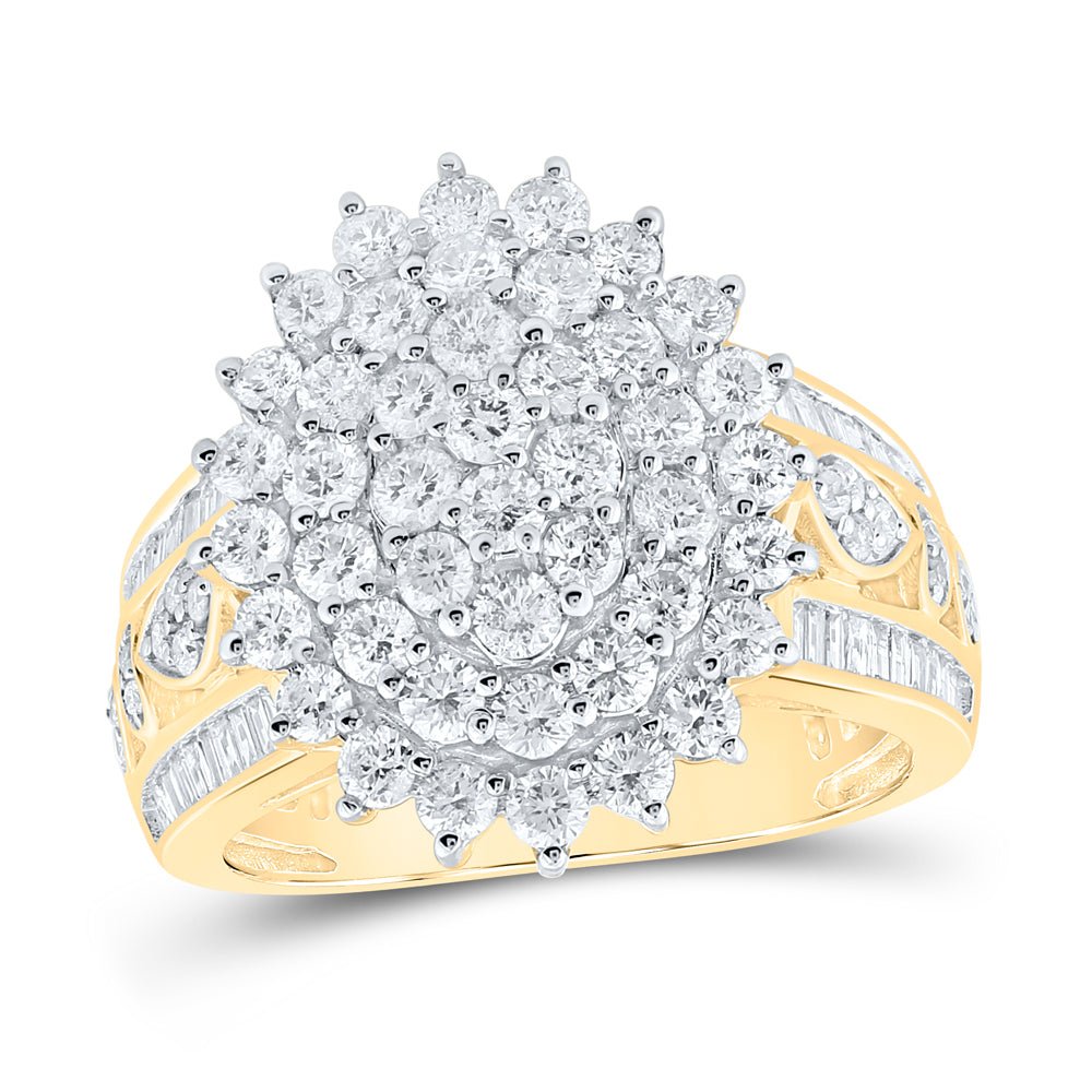 Radiant Brilliance Diamond Cluster Ring - Splendid Jewellery