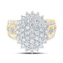 Load image into Gallery viewer, Radiant Brilliance Diamond Cluster Ring product Top View from Splendid Jewellery