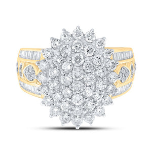 Radiant Brilliance Diamond Cluster Ring - Splendid Jewellery