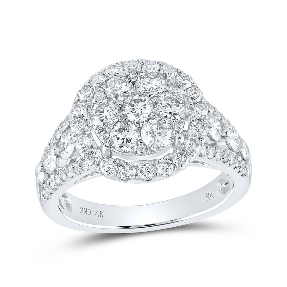 Radiant Brilliance Diamond Cluster Ring - Splendid Jewellery
