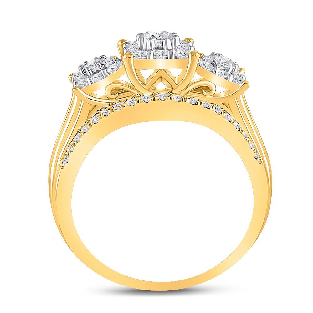 Radiant Brilliance Diamond Cluster Ring - Splendid Jewellery