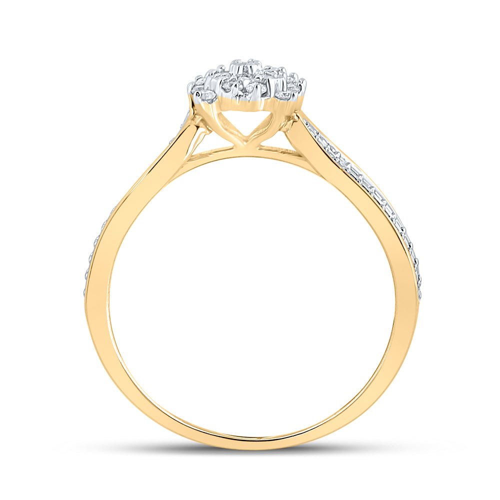 Radiant Brilliance Diamond Cluster Ring - Splendid Jewellery