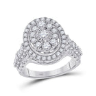 Radiant Brilliance Diamond Cluster Ring - Splendid Jewellery