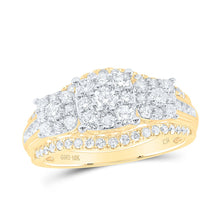 Load image into Gallery viewer, Radiant Brilliance Diamond Cluster Ring product  Top View from Splendid Jewellery