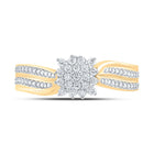 Radiant Brilliance Diamond Cluster Ring product Top View from Splendid Jewellery