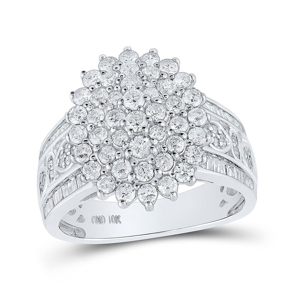 Radiant Brilliance Diamond Cluster Ring - Splendid Jewellery