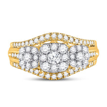 Load image into Gallery viewer, Radiant Brilliance Diamond Cluster Ring product Top View from Splendid Jewellery