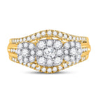 Radiant Brilliance Diamond Cluster Ring product Top View from Splendid Jewellery