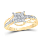 Radiant Brilliance Diamond Cluster Ring product  Top View from Splendid Jewellery
