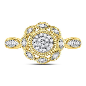 Radiant Brilliance Diamond Cluster Ring - Splendid Jewellery