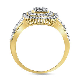 Radiant Brilliance Diamond Cluster Ring Top View from Splendid Jewellery