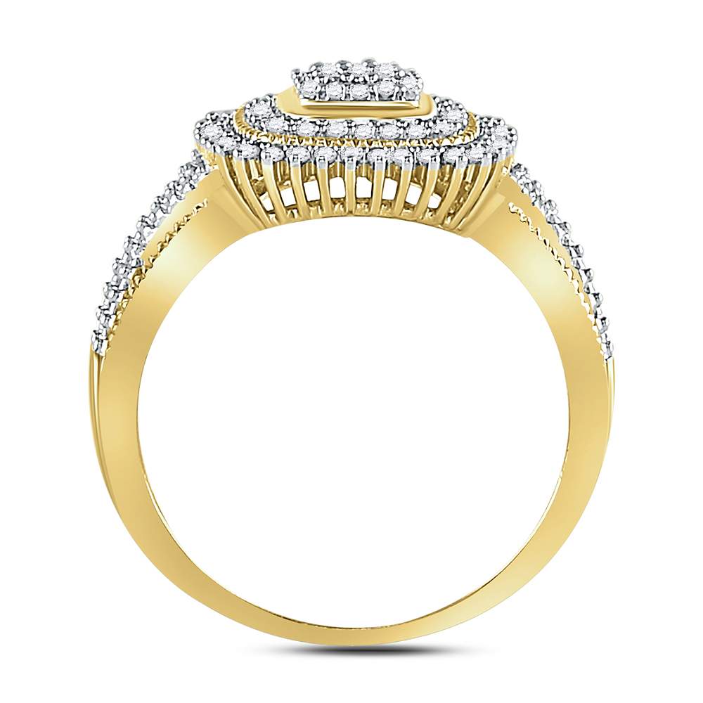 Radiant Brilliance Diamond Cluster Ring - Splendid Jewellery