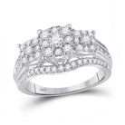 Radiant Brilliance Diamond Cluster Ring - Splendid Jewellery