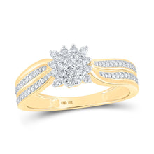 Load image into Gallery viewer, Radiant Brilliance Diamond Cluster Ring product  Top View from Splendid Jewellery