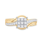 Radiant Brilliance Diamond Cluster Ring product Top View from Splendid Jewellery
