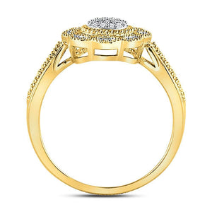 Radiant Brilliance Diamond Cluster Ring - Splendid Jewellery