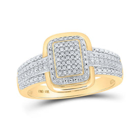 Radiant Brilliance Diamond Cluster Ring - Splendid Jewellery