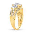 Radiant Brilliance Diamond Cluster Ring product Side View from Splendid Jewellery