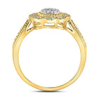 Radiant Brilliance Diamond Cluster Ring Top View from Splendid Jewellery