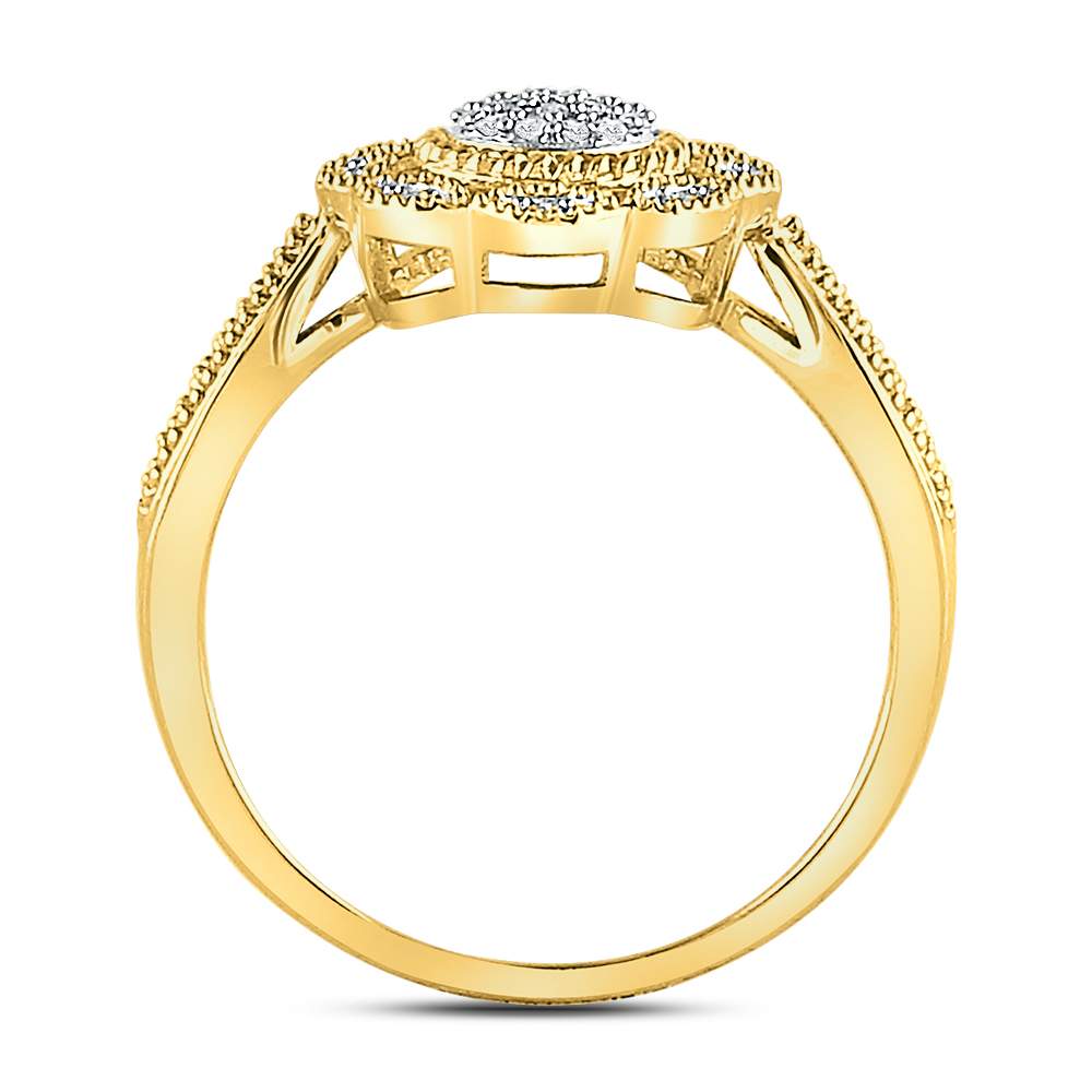 Radiant Brilliance Diamond Cluster Ring - Splendid Jewellery