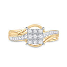 Radiant Brilliance Diamond Cluster Ring - Splendid Jewellery