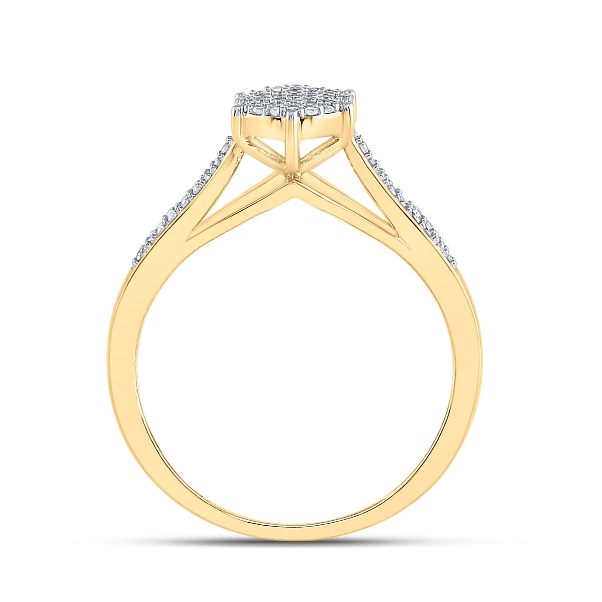 Radiant Brilliance Diamond Cluster Ring - Splendid Jewellery