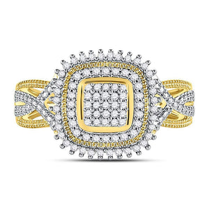 Radiant Brilliance Diamond Cluster Ring - Splendid Jewellery