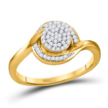 Load image into Gallery viewer, Radiant Brilliance Diamond Cluster Ring product  Top View from Splendid Jewellery