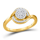 Radiant Brilliance Diamond Cluster Ring product  Top View from Splendid Jewellery