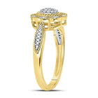 Radiant Brilliance Diamond Cluster Ring Side View 2 from Splendid Jewellery