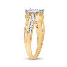 Load image into Gallery viewer, Radiant Brilliance Diamond Cluster Ring product Side View from Splendid Jewellery