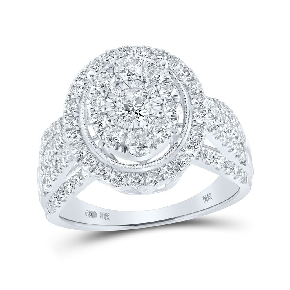 Radiant Brilliance Diamond Cluster Ring - Splendid Jewellery