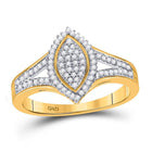 Radiant Brilliance Yellow Gold Diamond Cluster Ring - Splendid Jewellery