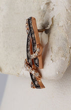 Load image into Gallery viewer, Radiant Brown Diamond Rose Gold Fashion Earrings - Alternate view 2 from Splendid Jewellery