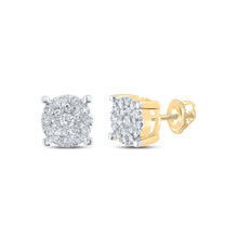 Load image into Gallery viewer, Radiant Cluster Brilliance Earrings product  Top View from Splendid Jewellery
