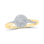 Radiant Cluster Brilliance Ring | 10kt Yellow Gold Womens Round Diamond Cluster Ring 1/4 Cttw | Splendid Jewellery - Splendid Jewellery