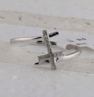 Radiant Cross of Diamonds Ring | 10kt White Gold Womens Round Diamond Cross Ring 1/12 Cttw | Splendid Jewellery Front view from the 10Kt White Gold Womens Round Diamond Cross Ring 1 12 Cttwpin228243 collection by Splendid Jewellery