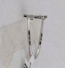 Load image into Gallery viewer, Radiant Cross of Diamonds Ring | 10kt White Gold Womens Round Diamond Cross Ring 1/12 Cttw | Splendid Jewellery Side view from the 10Kt White Gold Womens Round Diamond Cross Ring 1 12 Cttwpin228243 collection by Splendid Jewellery