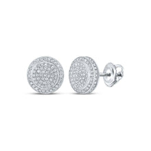 Load image into Gallery viewer, Radiant Diamond Circle Earrings - 10kt White Gold Sparkling Delight - Splendid Jewellery