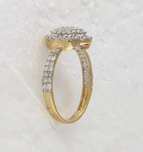 Load image into Gallery viewer, Radiant Diamond Cluster Ring | 10kt Yellow Gold Womens Round Diamond Fashion Ring 1/2 Cttw | Splendid Jewellery product Side View 2 from Splendid Jewellery