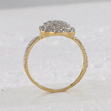 Load image into Gallery viewer, Radiant Diamond Cluster Ring | 10kt Yellow Gold Womens Round Diamond Fashion Ring 1/2 Cttw | Splendid Jewellery - Splendid Jewellery