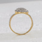 Radiant Diamond Cluster Ring | 10kt Yellow Gold Womens Round Diamond Fashion Ring 1/2 Cttw | Splendid Jewellery - Splendid Jewellery