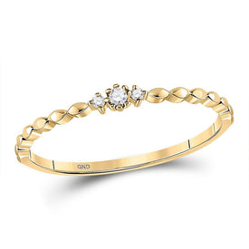 Radiant Diamond Delight Stackable Band - Splendid Jewellery