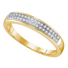 Radiant Diamond Elegance: 10kt Yellow Gold Women's Pave Band Ring with Dazzling Brilliance - Splendid Jewellery