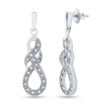 Load image into Gallery viewer, Radiant Diamond Sparkle Earrings  Side View from Splendid Jewellery