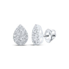 Radiant Diamond Teardrop Earrings in 10kt White Gold - Splendid Jewellery - Splendid Jewellery