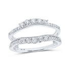 Radiant Diamond Wrap Enhancer Wedding Band in 10kt White Gold - Splendid Jewellery