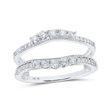 Load image into Gallery viewer, Radiant Diamond Wrap Enhancer Wedding Band in 10kt White Gold - Splendid Jewellery
